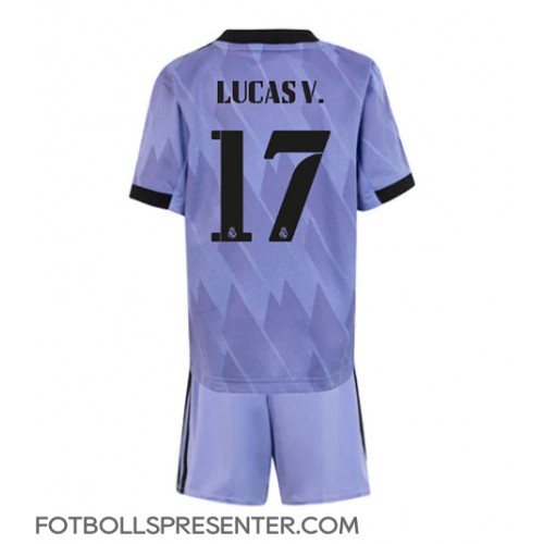 Real Madrid Lucas Vazquez #17 Bortatröja Barn 2022-23 Kortärmad (+ korta byxor)